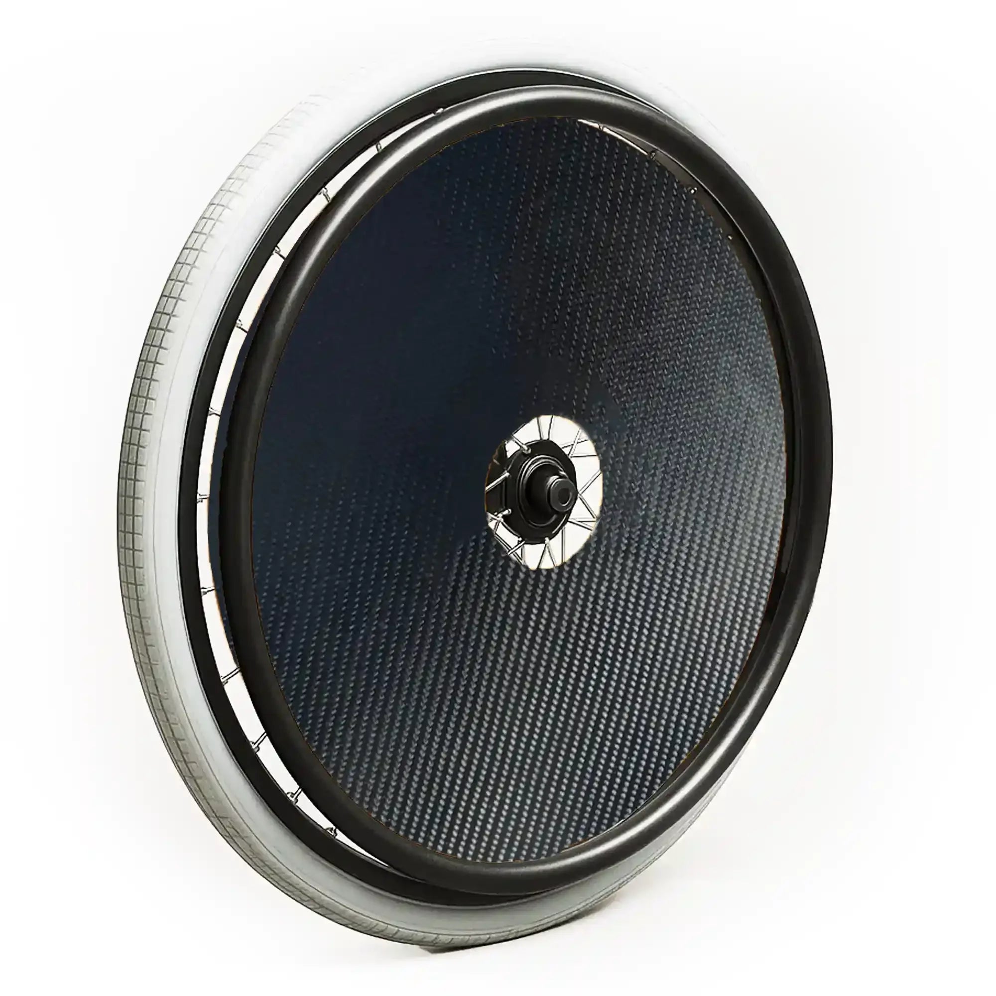 Carbonfaser-Rollstuhl-Speichenschutz an einem Rad, schützendes und langlebiges Design
