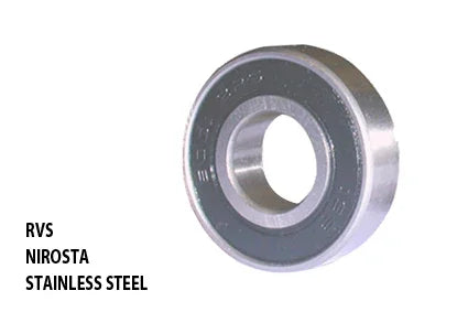Roestvrijstalen rolstoellager met RVS NiROSTA-label, duurzaam onderdeel voor mobiliteitshulpmiddelen