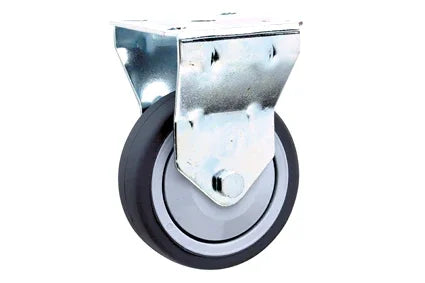 Langlebige Rollstuhl-Lenkrolle mit Metallhalterung und schwarzem Gummireifen für reibungslose Mobilität