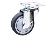 Durable wheelchair caster wheel with swivel metal bracket for smooth mobility and stability
