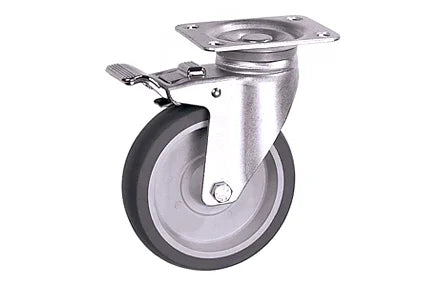 Langlebige Rollstuhl-Lenkrolle mit Bremse, ideal für Mobilitätshilfen und individuelle Rollstuhlteile
