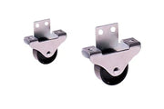 Durable wheelchair caster wheels with metal brackets for smooth mobility and stability