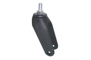 Schwarze Rollstuhl-Lenkrolle mit Metallstift und Montagelöchern für langlebiges Mobilitätszubehör