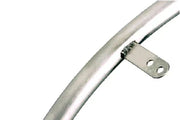 Stainless steel wheelchair spoke guard with mounting bracket, durable accessory for wheelchair wheels