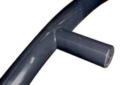 Black wheelchair frame tube joint, durable accessory for mobility equipment