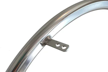 Metal wheelchair spoke guard with mounting bracket, durable accessory for wheelchair wheels