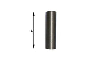 Metal threaded insert for wheelchair accessories, showing length dimension L