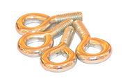 Shiny metal eye bolts for wheelchair accessories and durable parts