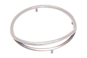 Durable wheelchair spoke guard with smooth white frame and mounting tabs for secure attachment