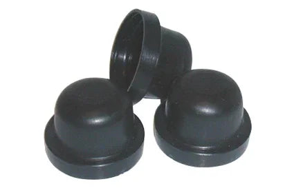 Black wheelchair wheel caps for protection and safety, durable accessory for mobility devices