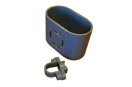 Blue wheelchair tray with mounting bracket, durable accessory for mobility users