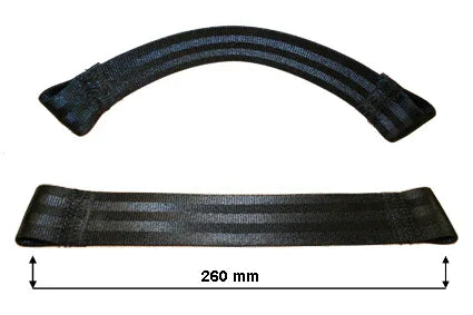 Schwarzer Rollstuhl-Sicherheitsgurt, 260 mm lang, langlebiges Gewebe für sichere Mobilitätsunterstützung