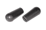 Black wheelchair wheel end caps for secure spoke guard attachment and safety