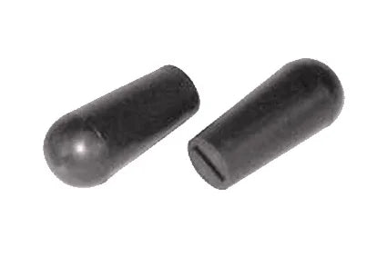 Black wheelchair wheel end caps for secure spoke guard attachment and safety
