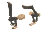Adjustable wheelchair handbrakes with ergonomic grips and durable metal construction for secure mobility control