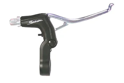Black and silver wheelchair brake lever with 'Saxon' branding, durable design for mobility accessories
