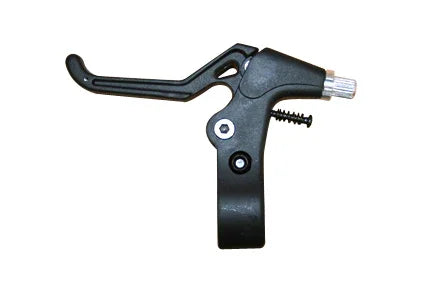 Black wheelchair hand brake lever with adjustable screw, durable design for mobility aid control