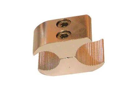 Metal wheelchair spoke guard with textured grip and mounting screws for secure attachment