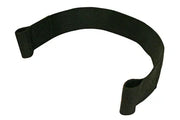Black wheelchair safety belt with adjustable strap for secure seating support