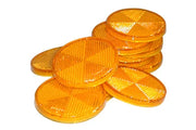 Orange reflective wheelchair spoke guards for safety and visibility