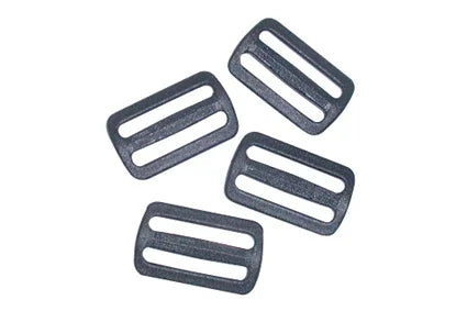 Black plastic wheelchair strap buckles for secure seating accessories