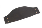 Black wheelchair armrest pad with brass rivets, durable accessory for comfort and support