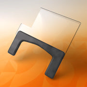 Cushioned wheelchair tray with left joystick cutout for accessibility and comfort
