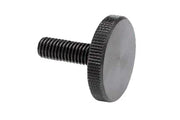 Black knurled thumb screw for wheelchair accessories and durable hardware parts