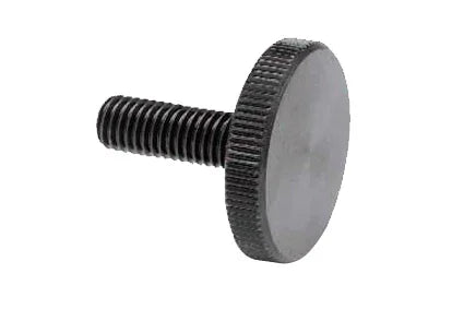 Black knurled thumb screw for wheelchair accessories and durable parts