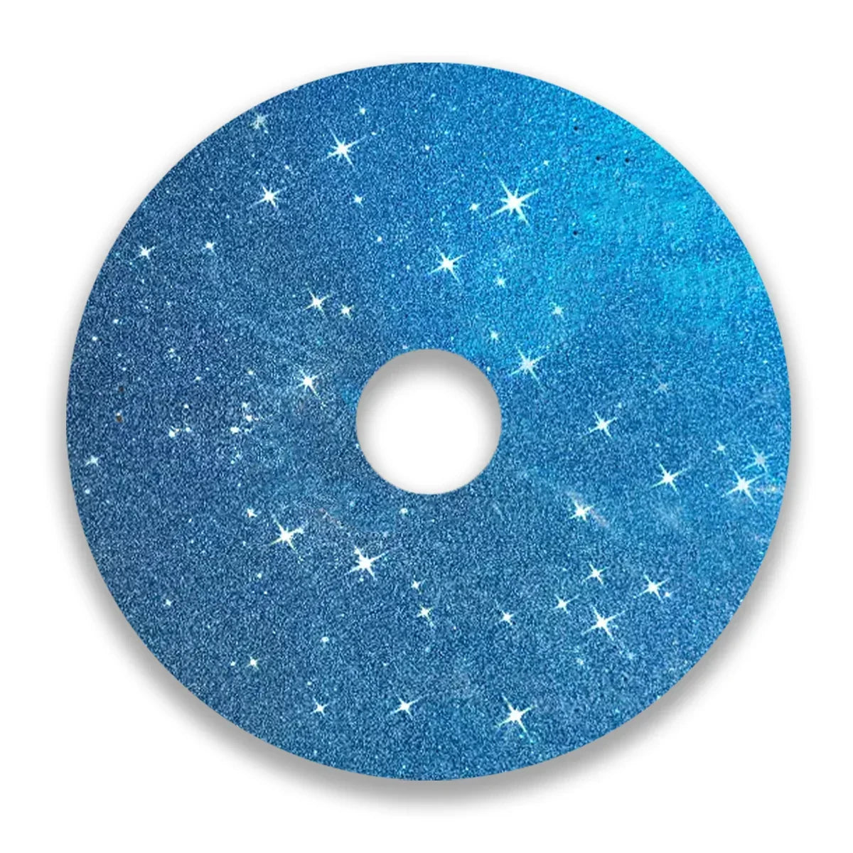 Blauer Glitzer-Rollstuhl-Speichenschutz mit Sternenmuster, langlebiges Zubehör für Rollstuhlräder