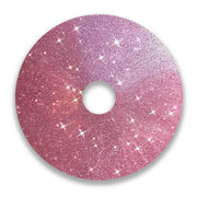 Pink glitter wheelchair spoke guard with starburst design for custom mobility accessories