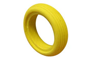 Yellow wheelchair spoke guard for safety and durability