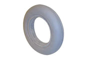 Gray wheelchair tire with durable tread, ideal for mobility accessories and everyday use