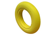 Bright yellow wheelchair spoke guard for safety and durability