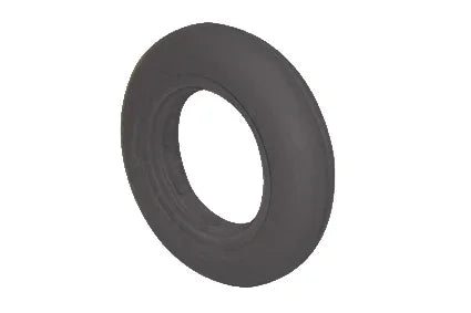 Black wheelchair tire for durable mobility, compatible with wheelchair accessories and parts