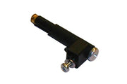 Black wheelchair accessory with gold tip and silver screws, durable part for mobility equipment