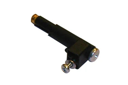 Black wheelchair accessory with gold tip and silver screws, durable part for mobility equipment