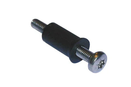 Black rubber wheelchair accessory bolt with metal screw, durable part for wheelchair customization