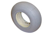Durable wheelchair tire with ribbed tread, ideal for mobility accessories and everyday use