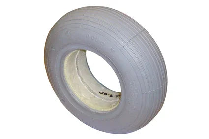 Durable wheelchair tire with ribbed tread, ideal for mobility accessories and everyday use