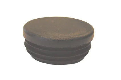 Black rubber wheelchair tube cap for secure fit and protection