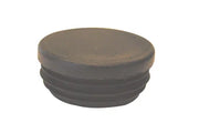 Black wheelchair tube end cap for secure fit and safety
