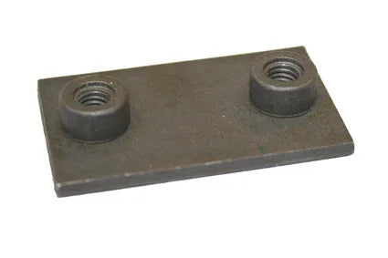 Metallische Rollstuhl-Zubehörplatte mit zwei Gewindemuttern für sichere Befestigung
