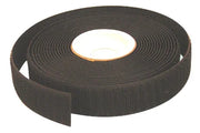 Black hook and loop fastener tape roll for wheelchair accessories and durable medical equipment