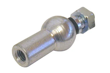 Metal wheelchair ball joint connector with hex nut for secure attachment