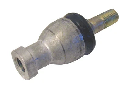 Metal wheelchair axle adapter with threaded bolt and rubber seal for secure attachment
