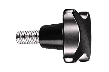 Black ergonomic thumb screw for wheelchair accessories and adjustable parts