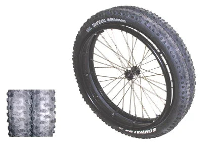 Schwalbe fatbikeband met robuust profiel, ideaal voor rolstoelaccessoires en duurzame mobiliteitsoplossingen