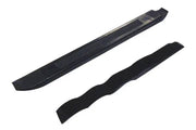 Black wheelchair spoke guards for safety and protection, durable wheelchair accessories