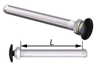 Quick release axle Ø12.7x125 mm with cap